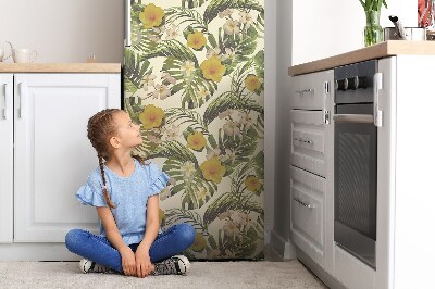 Magnet na ledničku dekorativní Tropické květiny
