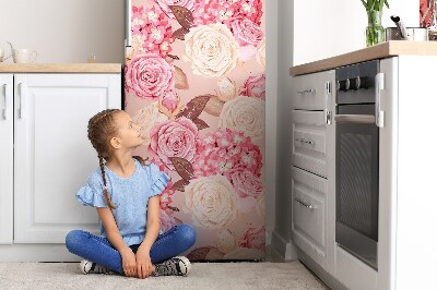 Magnetická podložka na lednici Růže a hortenzie