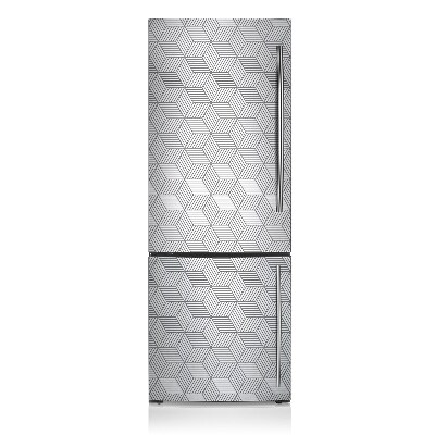 Magnet na ledničku Šedé 3d kostky