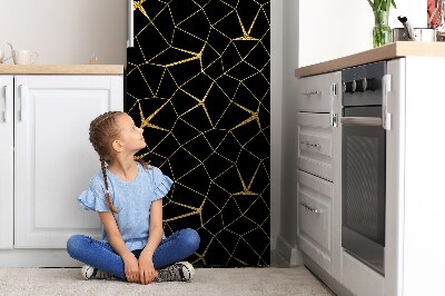 Magnetická podložka na lednici Zlatá a černá mozaika