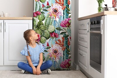 Magnetická podložka na lednici Kaktusové květiny