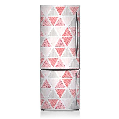 Magnet na ledničku dekorativní Růžové trojúhelníky