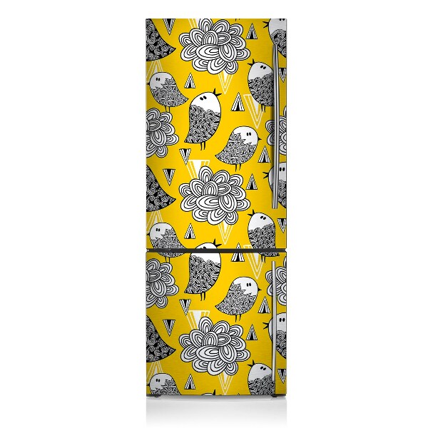 Magnetická podložka na lednici Doodle ptáci