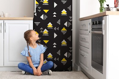 Magnetická podložka na lednici Nakreslené trojúhelníky