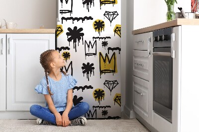Magnetická podložka na lednici Koruna graffiti