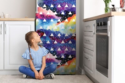 Magnetická podložka na lednici Vesmírné trojúhelníky