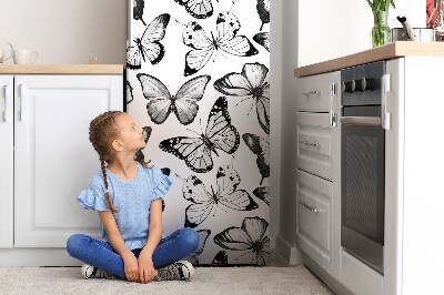 Magnet na ledničku dekorativní Černobílý motýl