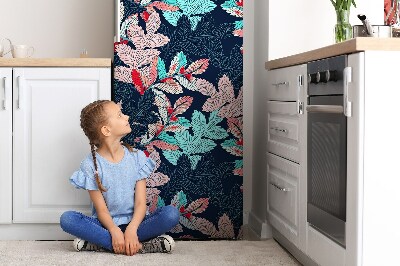 Magnetická podložka na lednici Vzorec listů