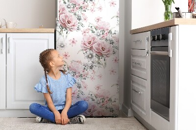 Magnet na ledničku Květiny jemný vzor