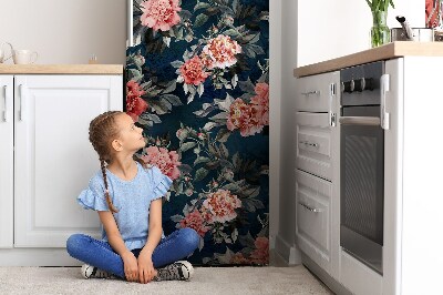Magnet na ledničku dekorativní Červené pivoňky