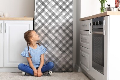 Magnet na ledničku dekorativní Šedá mřížka
