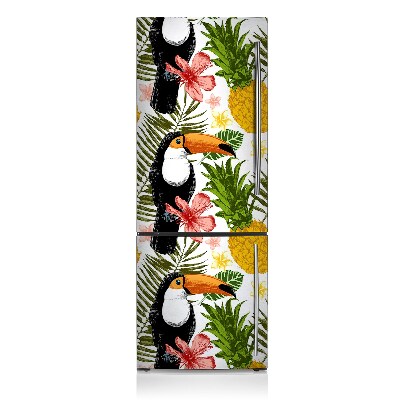 Magnetická podložka na lednici Toucan a ananas