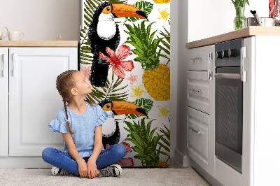 Magnetická podložka na lednici Toucan a ananas