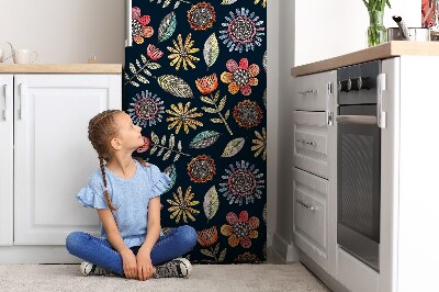 Magnet na ledničku dekorativní Barevné květiny