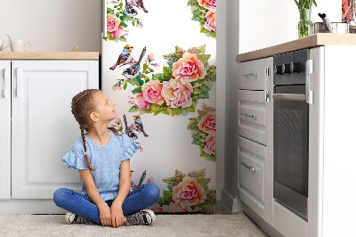 Magnet na ledničku dekorativní Ptáci na větvi