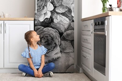 Magnet na ledničku Černé a bílé růže