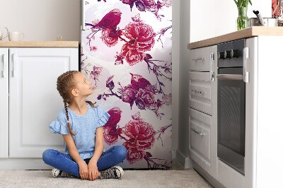 Magnet na ledničku dekorativní Fialové ptáci