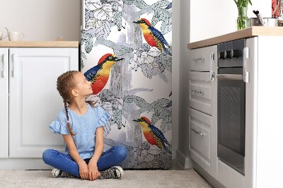Magnet na ledničku dekorativní Malované ptáky