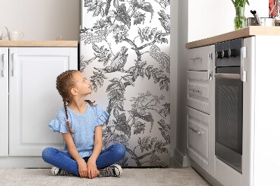 Magnet na ledničku dekorativní Šedé ptáci