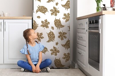 Magnet na ledničku dekorativní Listy a sovy