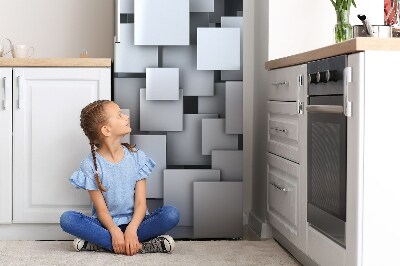 Magnetická podložka na lednici Šedé bloky