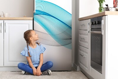 Magnetická podložka na lednici Modro šedé pruhy