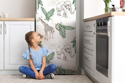 Magnetická podložka na lednici Žirafy a sloni