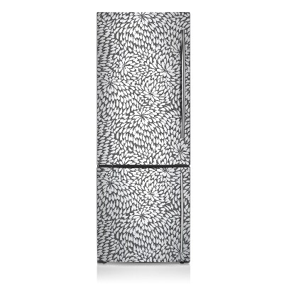 Magnet na ledničku dekorativní Černá květina