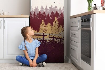 Magnet na ledničku dekorativní Podzimní les