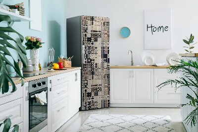 Magnet na ledničku dekorativní Boho styl dlaždice