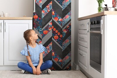 Magnet na ledničku dekorativní Květiny vyrobené z rybí kosti