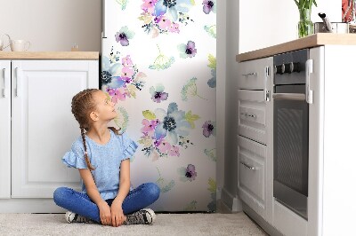 Magnet na ledničku dekorativní Fialové květy