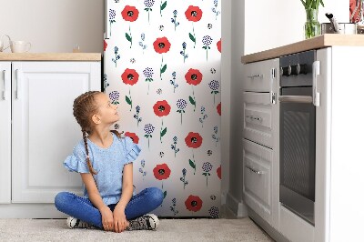 Magnet na ledničku Červené makové pole