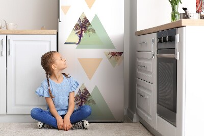 Magnet na ledničku dekorativní Palmy v trojúhelnících