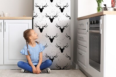 Magnet na ledničku dekorativní Vzorec černých jelenů