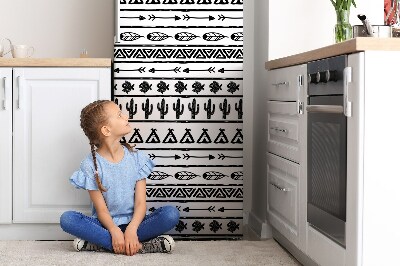 Magnet na ledničku dekorativní Boho černá a bílá