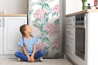 Magnet na ledničku dekorativní Jasně růžové květy