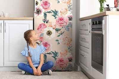 Magnet na ledničku dekorativní Pastelové květiny