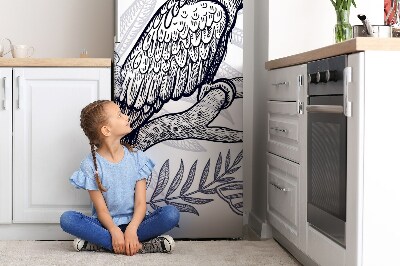 Magnet na ledničku dekorativní Načrtnutý papoušek