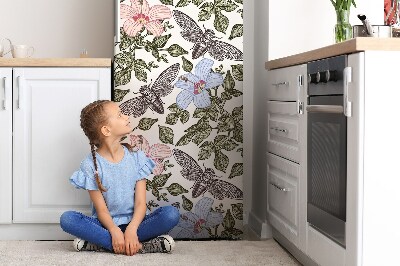 Magnet na ledničku dekorativní Motýli a květiny