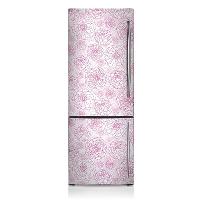 Magnet na ledničku Růžové květy