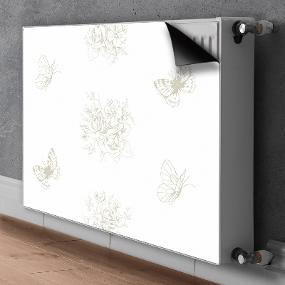Dekorativní magnet na radiátor Motýli a květiny