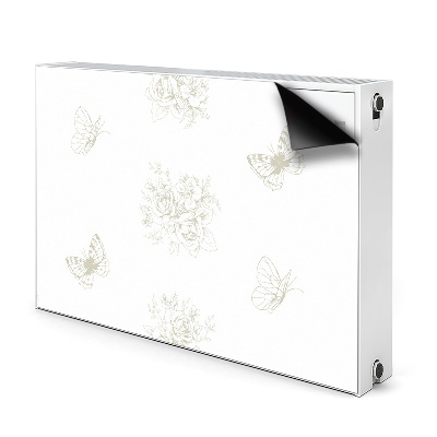 Dekorativní magnet na radiátor Motýli a květiny