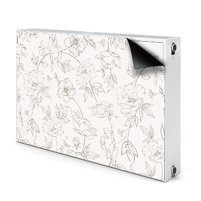 Dekorativní magnet na radiátor Načrtnuté květiny