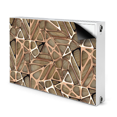Dekorativní magnet na radiátor Měděné síťové dřevo