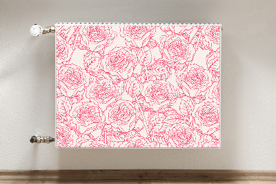 Magnetický kryt na radiátor Roses doodle