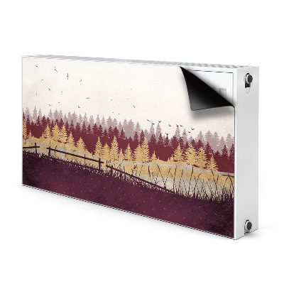 Dekorativní magnet na radiátor Podzimní les