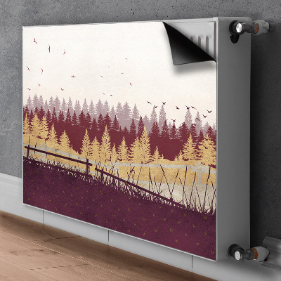 Dekorativní magnet na radiátor Podzimní les