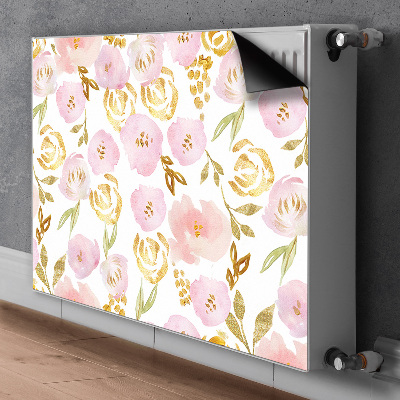 Magnetický kryt na radiátor Růžové květy