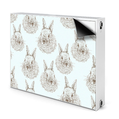 Dekorativní magnet na radiátor Načrtnuté králíci